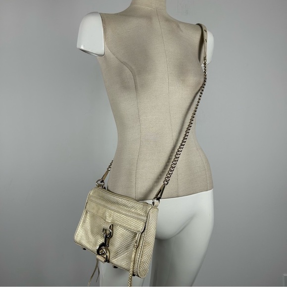 Rebecca Minkoff Cream metallic Crossbody Bag - Picture 3 of 9
